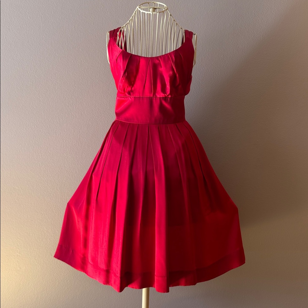 Maggy London Red Midi Dress